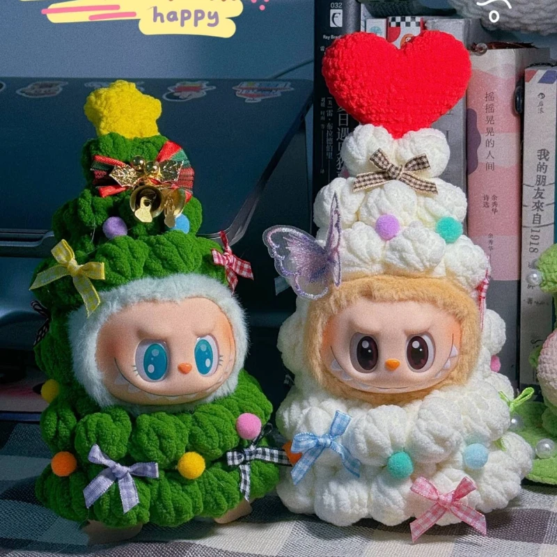 

For Labubu/Cloths，Woolen Crochet, 17cm Doll, Doll Clothes, Christmas Tree Style, Hand-Woven Diy Material Kit， No Doll