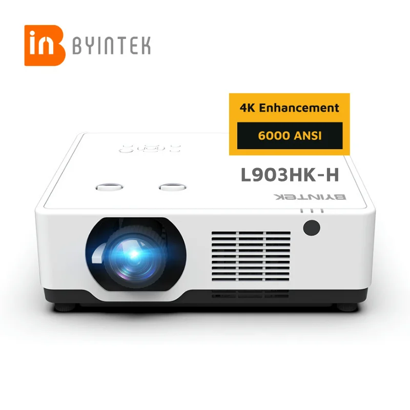 BYINTEK Professional E-shift 4K Office Cinema Projector L903HK-H HD Base T Port Inbuilt 3LCD 6000 ANSI 4K Laser Projector