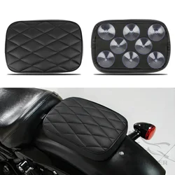 Universal New Motorcycle Black Suction Cup Rear Pillion Passenger Pad Seat For Harley 883 1200 48 Choppers Bobber