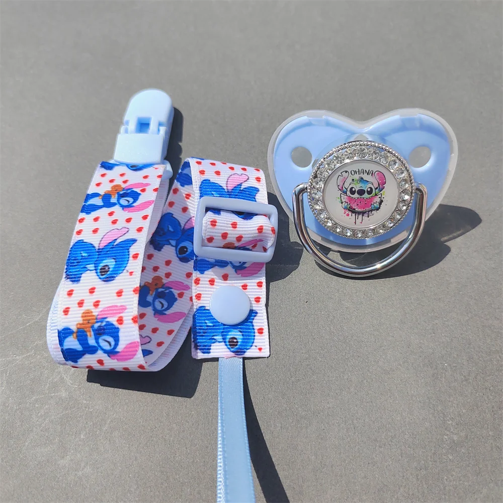 Disney Baby Pacifier Clip Cartoon Print Dummy Soother Chians Holder Luxury Beauty Color Lollipop Chupetero New Kids Shower Gifts