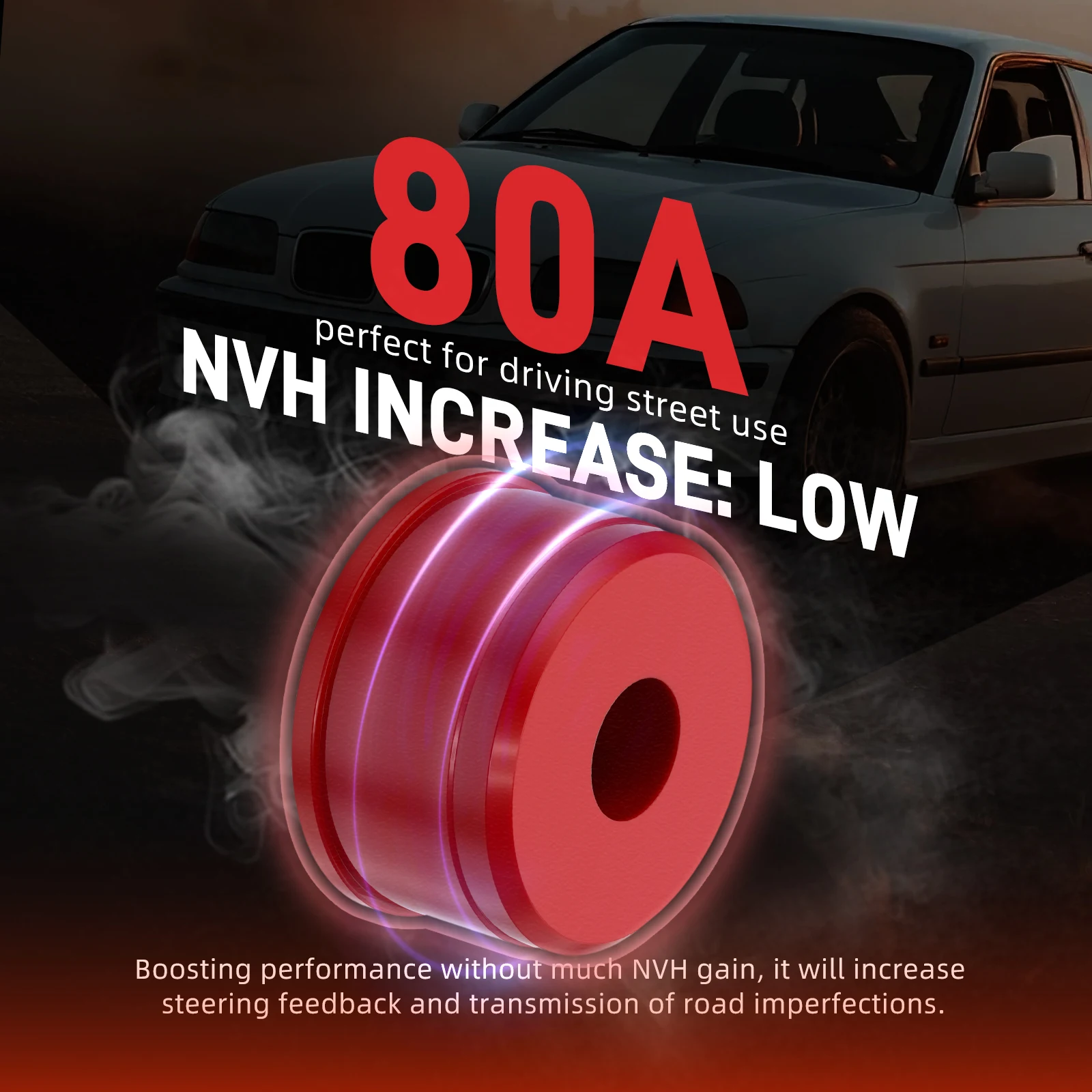 البطانات ذراع التحكم الأمامية من مادة البولي يوريثين 80A لسيارات BMW E36,E30,M3 E36,M3 E30,Z3، استبدال لـ 31129059288,31129064875,31129058931