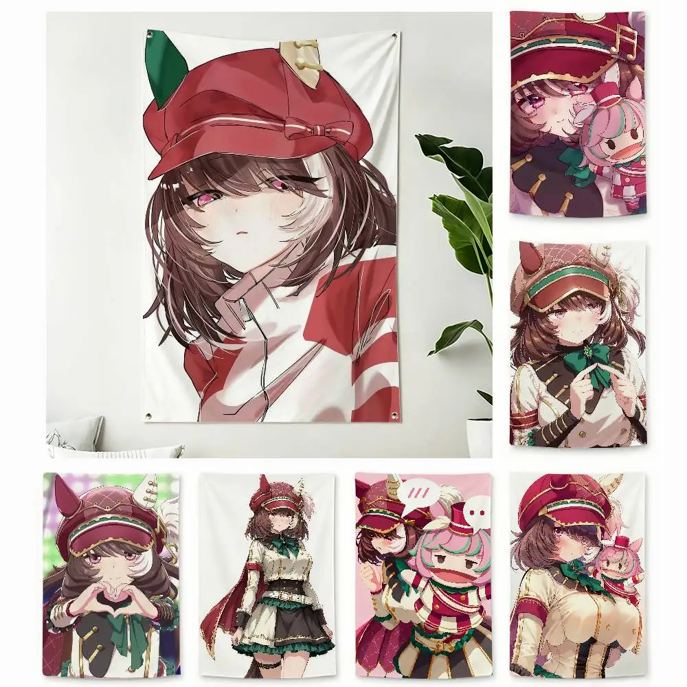 Umamusume-P-D M-Marche lorraine Home Decor Wall Hanging Vertical Flags Indoor Outdoor