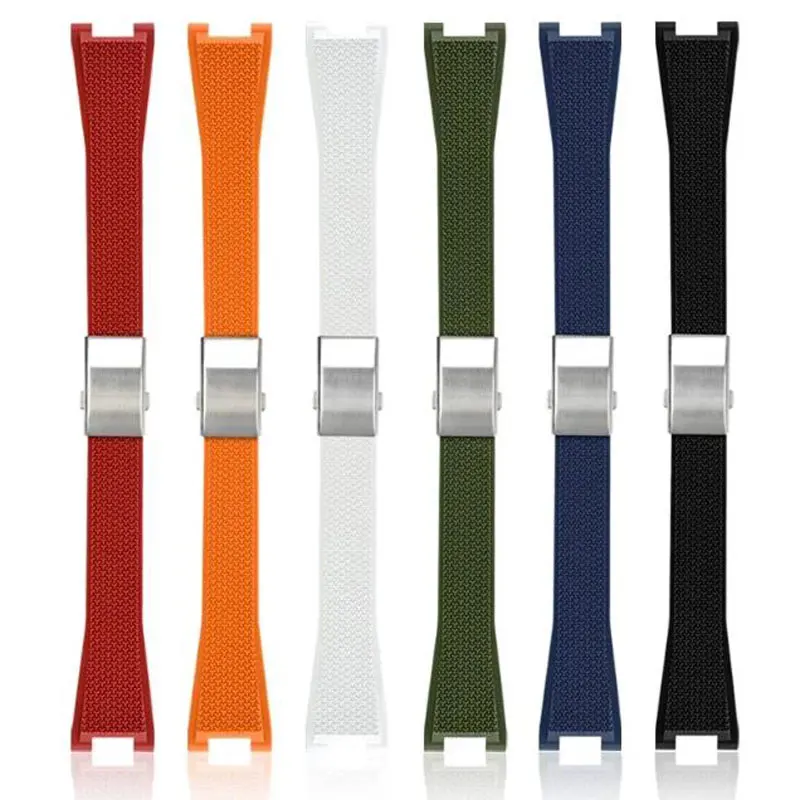 Liquid Silicone watchStrap For Casio GST-W300 GST-B100 GSTS100 GST110 GST120 Sport Waterproof Folding Buckle Replace Watch Band view 6