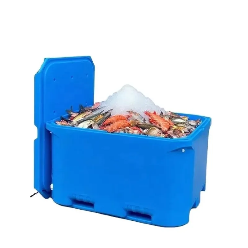Heavy 1000 Liters Heat-insulated Seafood Container Rotomolded Fish Transport Ice Warehouse Large Workshop Ship