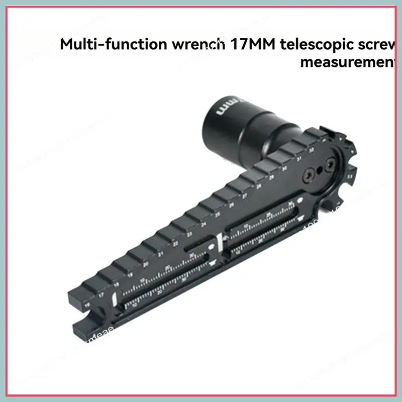 N94R Multifunction 17Mm 8Mm HEX Nuts Installation Tool Vehicle Height Adjustment Wrench Screw Length Measurement For RC Car
