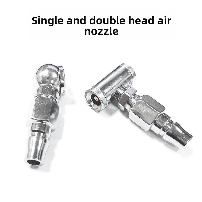 1 PC Quick Connect Replacement Single/Double Head Sliver Motorcycle Tire Inflator Adapter Multifuncton Inflatable Nozzle