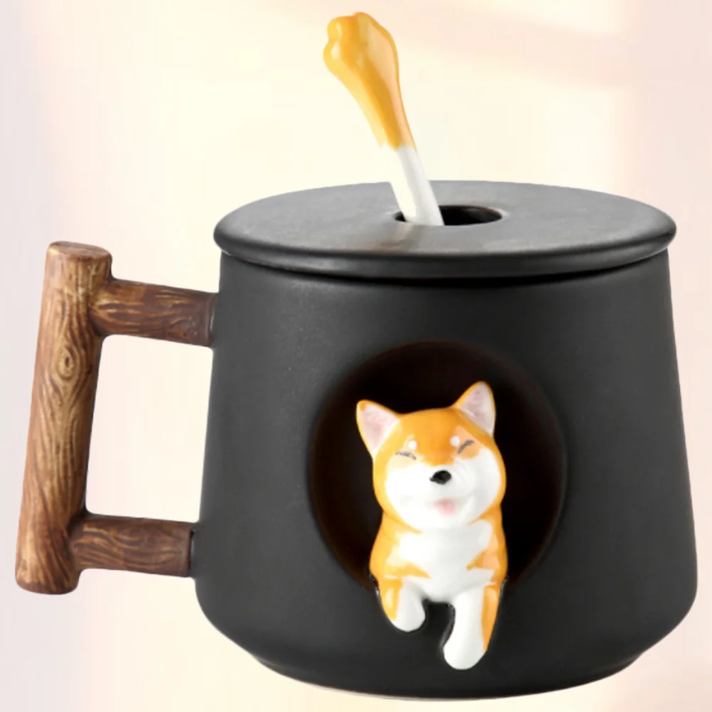 

Ceramics Cup Funny Dog Design Comfortable Grip Perfect Home Office Easy Clean Coffee Tea Milk Black Cup Dog