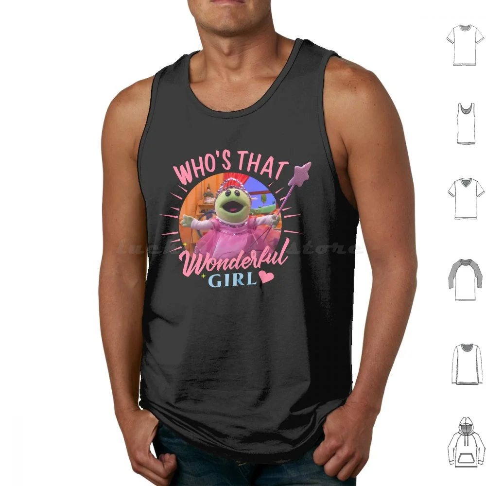 Nanalan : Who'S That Wonderful Girl-Kids' Show Monster Fun! Tank Tops Print Cotton Nanalan Whos That Wonderful Girl