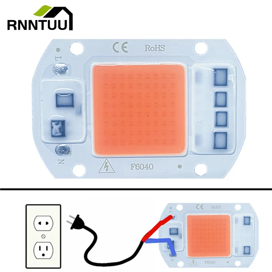 

LED Grow COB Chip Phyto Lamp Full Spectrum AC220V/110V 50W 30W 20W For Indoor Plant Seedling Grow and Flower Growth Lighting