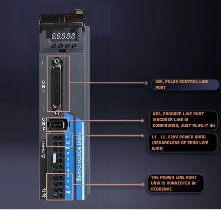 

PS100 PFDE Servo Drive 400W 600W 750W 1000W Applicable to all PFDE brand servo motors in my store