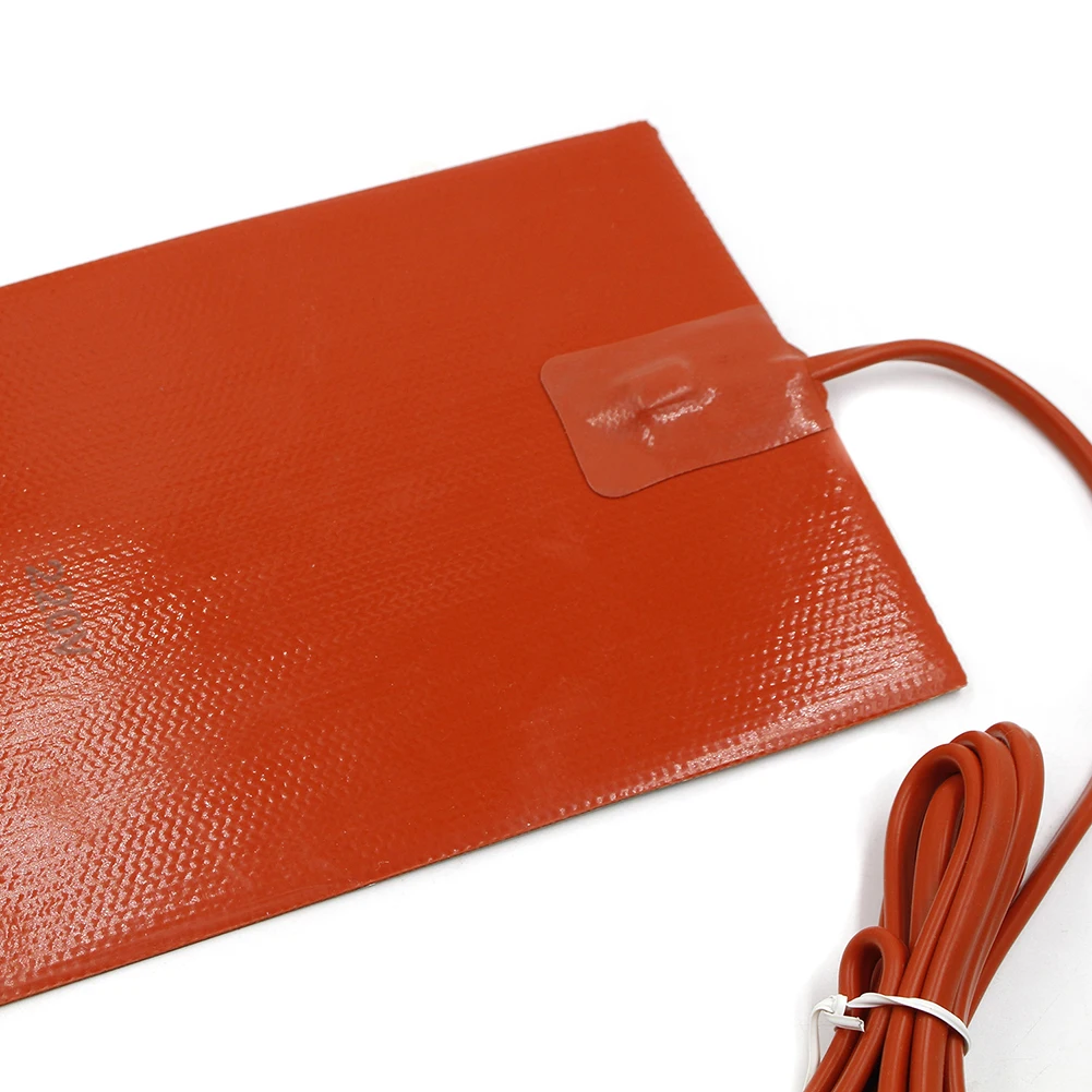110V 220V Square Flat Heater Flexible Waterproof 300W Engine Oil Tank Heater Pad EU/US Plug Fuel Water Tank Electric Heating Mat