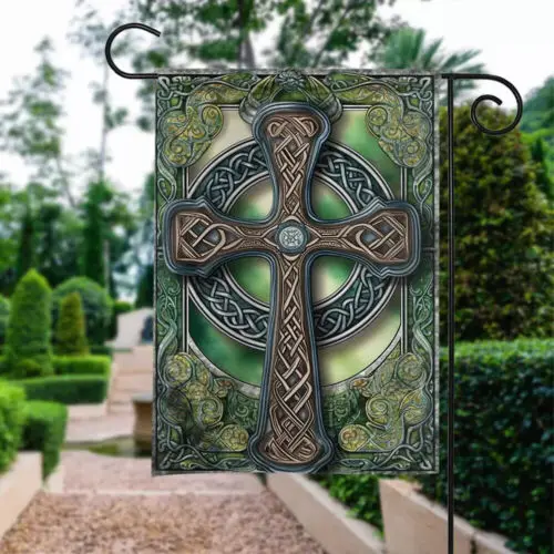 Irish Celtic Knot Cross Irish flag, Happy Patrick's Day Flag, Patrick house flag ZZU WWL IIC