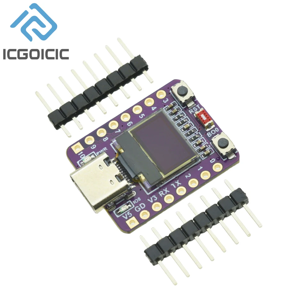 Carte de développement OLED ESP32-C3 avec module OLED 0.42 pouces, antenne en céramique, wifi, Bluetooth, carte de développement supermini ESP32