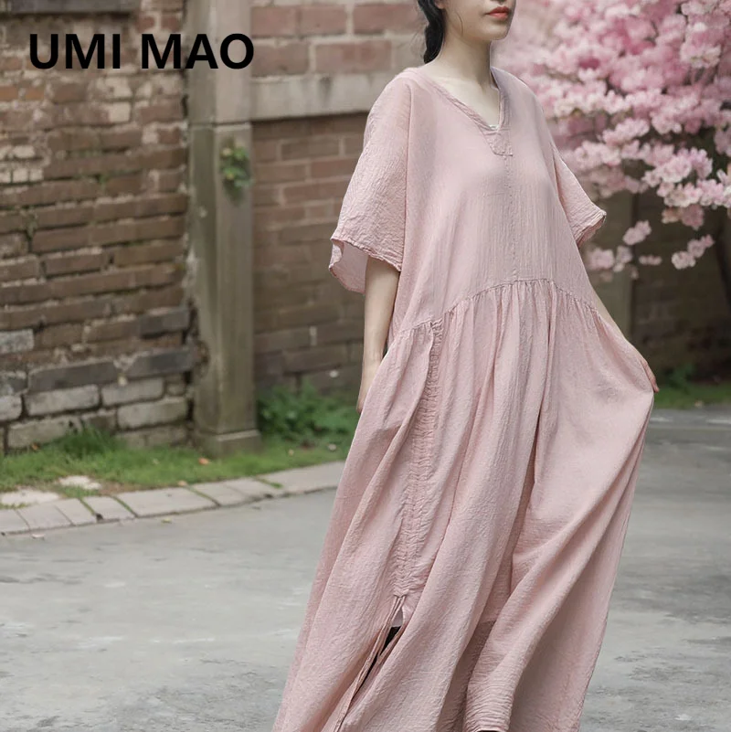 

UMI MAO Artistic Base Shirt Autumn And Winter Linen Cotton Knitted Splicing Elastic Split Top Femme Y2K