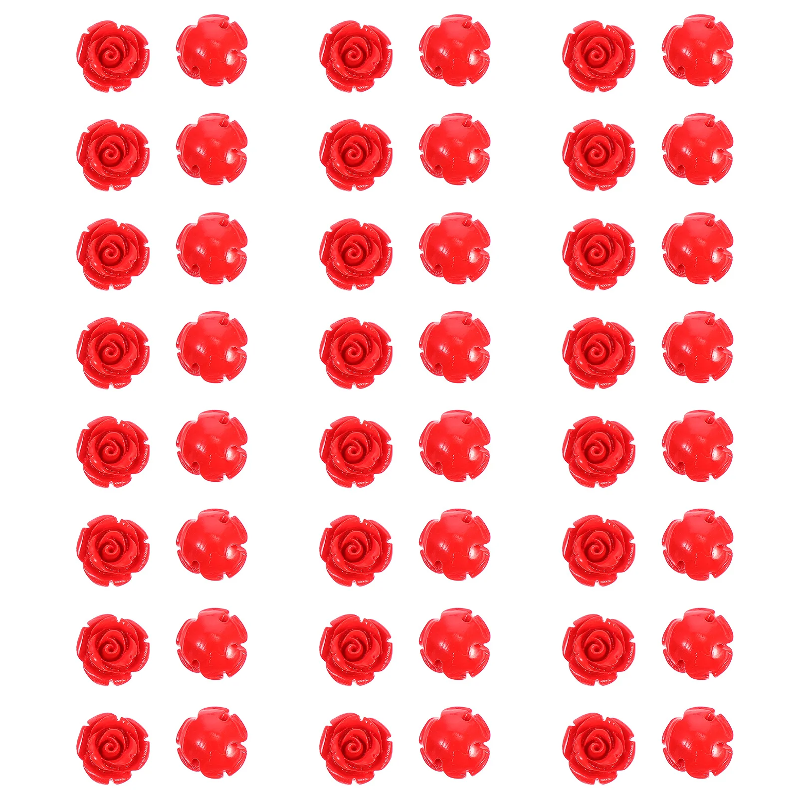 

50 шт. изысканных бусин-разделителей в форме красной розы для изготовления ожерелий, браслетов, уникальных подарков и украшений