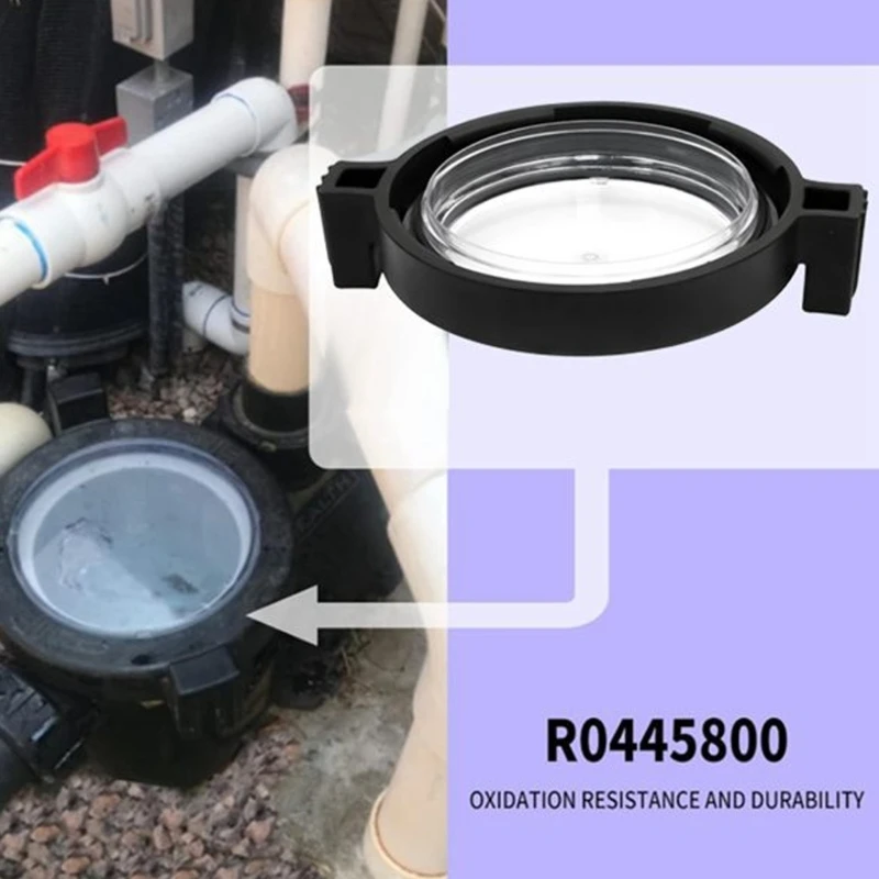 Service Pump Lid Replacement with Black Plastic Frame, Clear Center Cover, Approx 32 x 29 x 11 for Pool Service Use and Routine