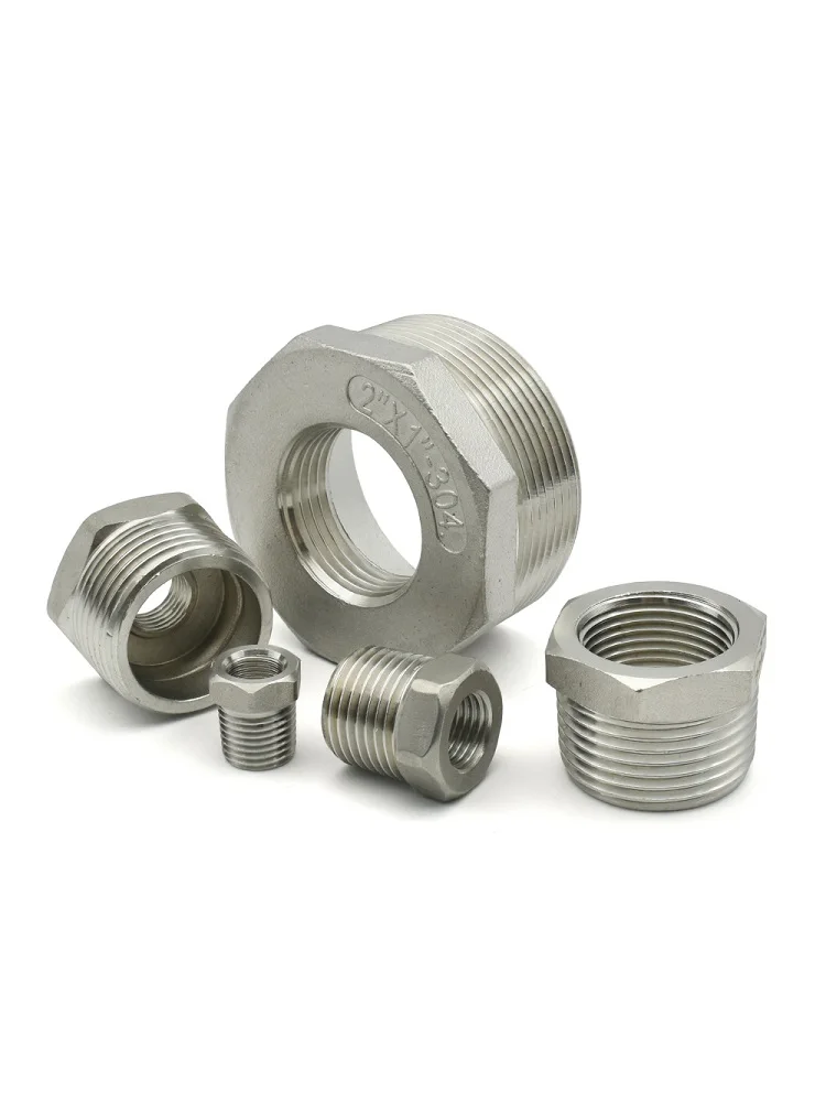 Douille réducteur de pression, 1/8 "1/4" 1/2 "3/4" 1 "1-1/4" 1-1/2 "BSP, raccord hexagonal réducteur SS304
