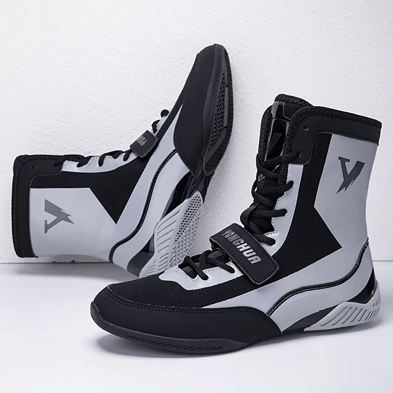 Men New Boxing Shoes Combat Athletic Comfortable Struggle Male Non-Slip BreathableTop Quality Outdoor Fitness Wrestling Shoes