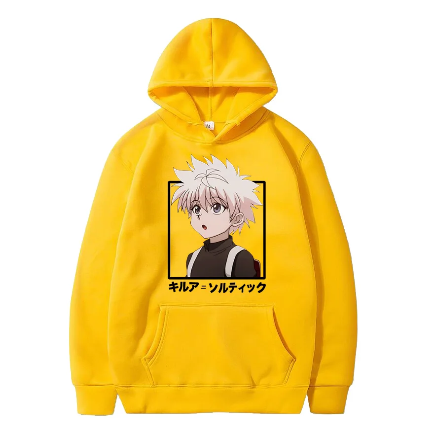 Hunter X Hunter Japan Anime uomo donna felpe con cappuccio Harajuku Gon Killua Print Plus Size felpa Unisex autunno inverno Streetwear