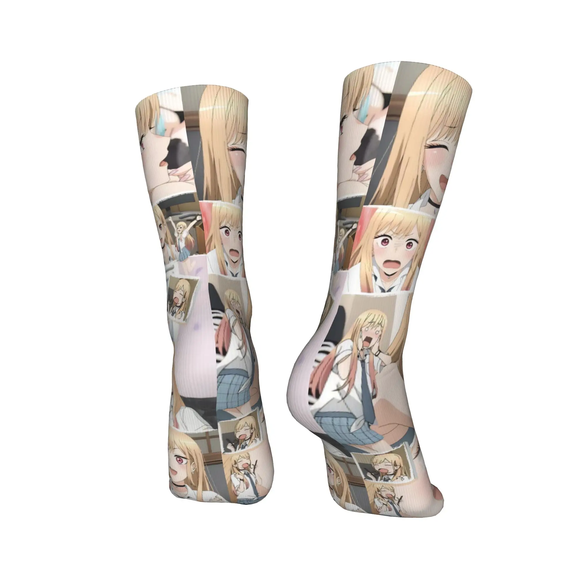 كيتاجاوا مارين شينجو و Sajuna Inui أنيمي الجوارب العصرية جوارب الرجال الدافئة لينة الدراجات الجوارب الخريف المطبوعة المضادة للانزلاق الجوارب