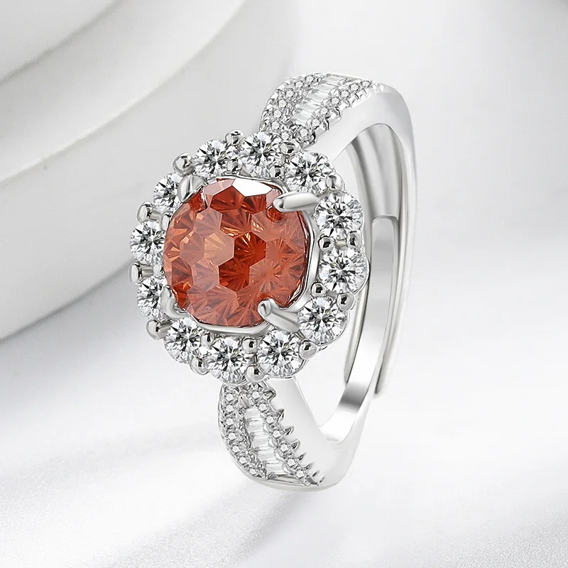 Attractive round-cut fashion minimalist women's ring made of 925 sterling silver, a great gift for jewelry lovers.