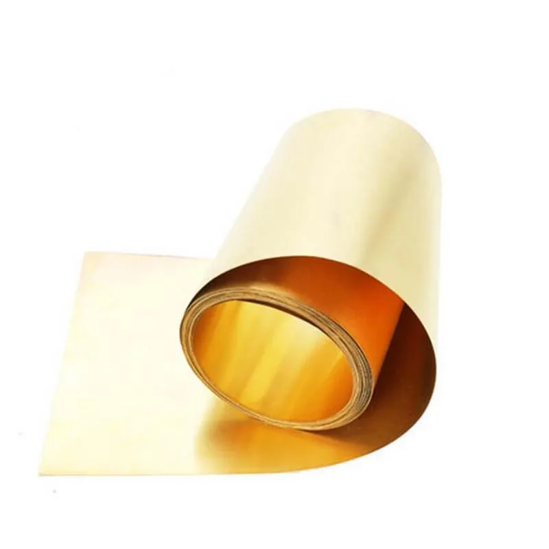 Imagem -02 - Medidor Rolo Fina Folha de Bronze Tira Ouro Filme Alta Pureza Folha de Bronze Placa H62 Espessura 0.3 0.5 mm Largura 20 30 50 mm 1