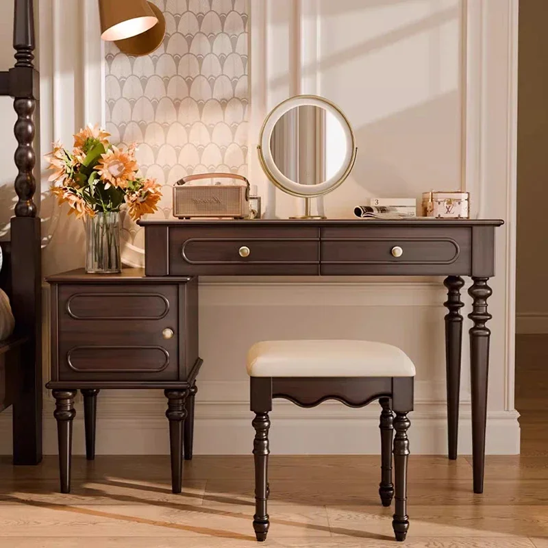 

Деревянные шкафы, комоды для хранения косметики, современные туалетные столики, комоды, роскошная минималистичная мебель для спальни Tocador Mueble LLDT