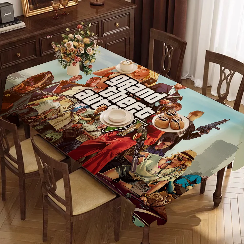 

GTA Grand Theft автоигры прямоугольная скатерть декор стола многоразовый водонепроницаемый кухонный обеденный стол украшение для праздничной вечеринки
