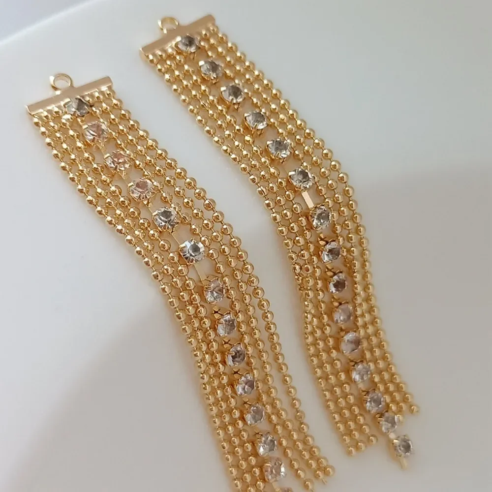 

Позолоченный 14 карат, инкрустированный цирконом, кулон с кисточкой из бисера 1,2 мм, серьги и ювелирные изделия, аксессуар для самостоятельного изготовления