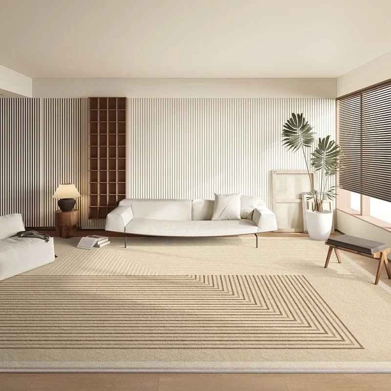 Cream Style Carpets for Living Room Thick Plush Lounge Floor Mat Fluffy Soft Study Rug Large Area Bedroom Decor Washable Carpet
