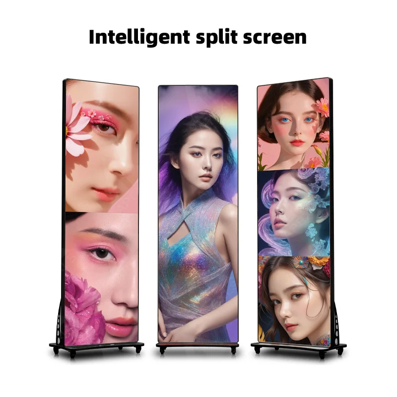 Floor Standing Indoor Led Video Advertising Screen Publicity Boards Equipment Graphic Digital Signage Led Poster Display