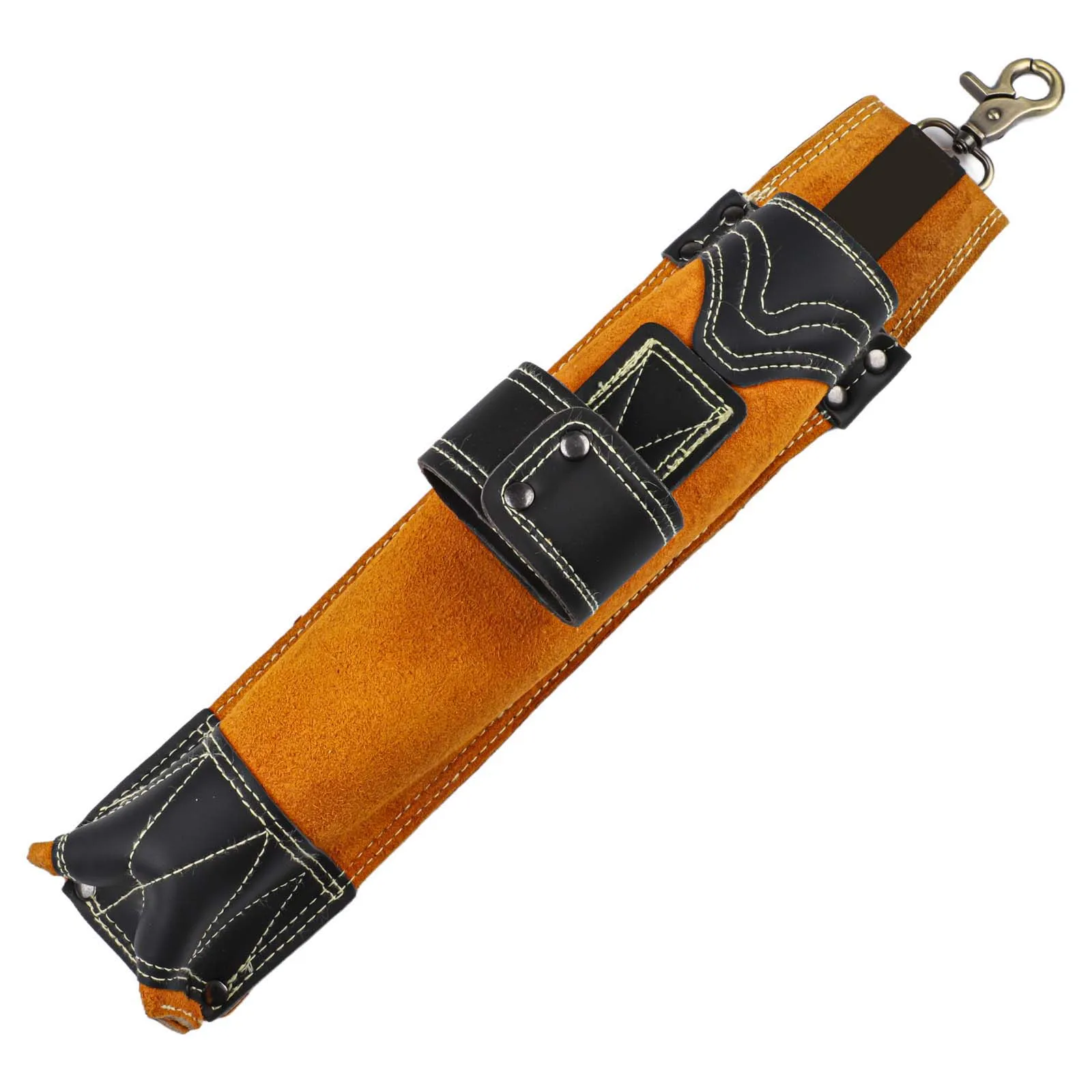 Thick Leather Bag Length 14 Inches 350 Mm Thick Leather Holder Wear Resistant Material Convenient Belt Attachment