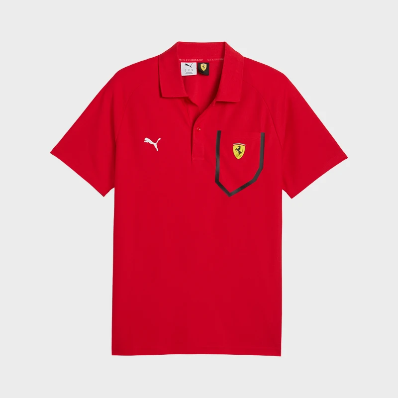 Puma genuine men's button slit pocket casual sports short sleeved polo shirt 637014-02