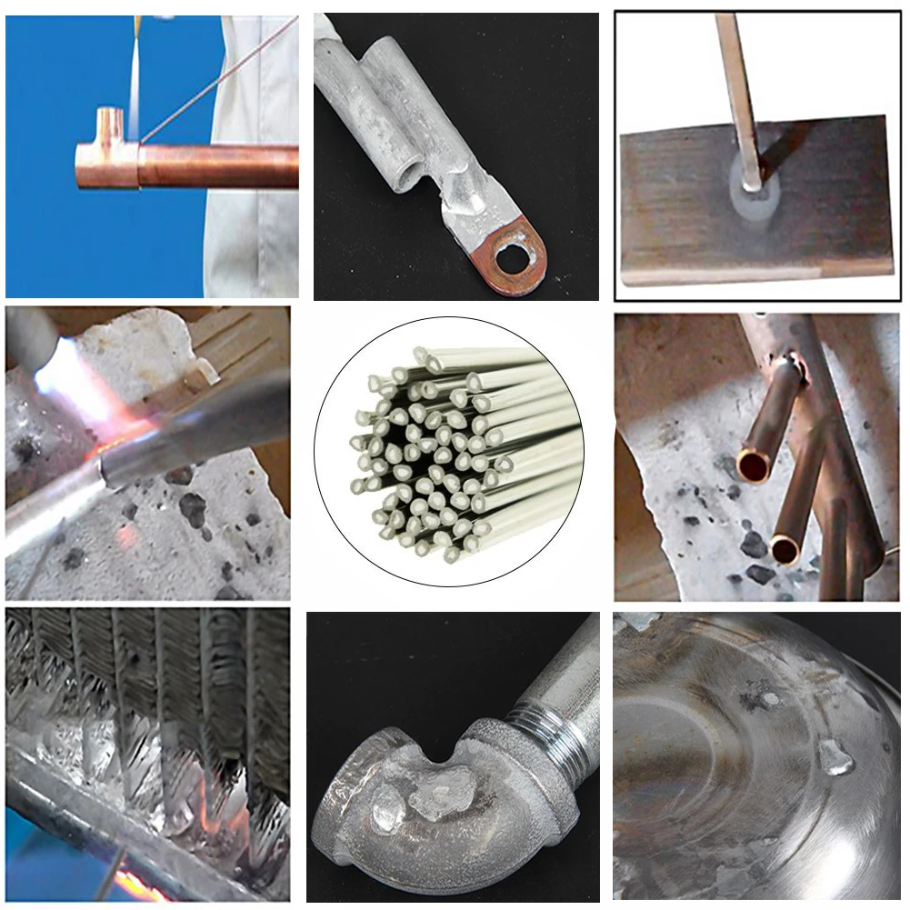 5/10Pcs Aluminum Flux Cored Welding Rod Strip Core Wire Solder Low Temperature Fusible Aluminum Universal Electrode Welding Tool