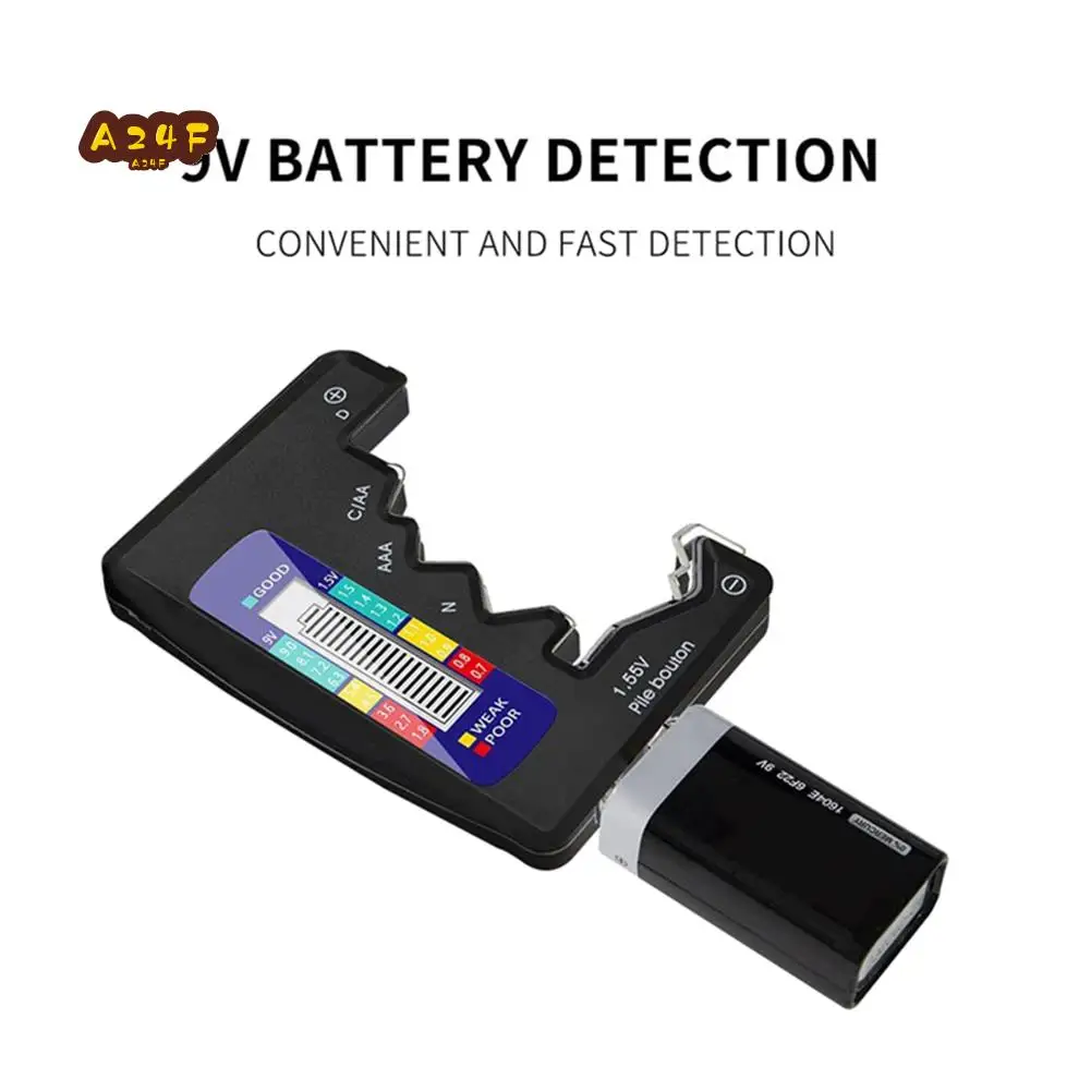 

A24F-BT-886 Battery Tester Battery Powertester Digital Display Voltage Tester Dry Battery No.5 No.5 BT-886 Black