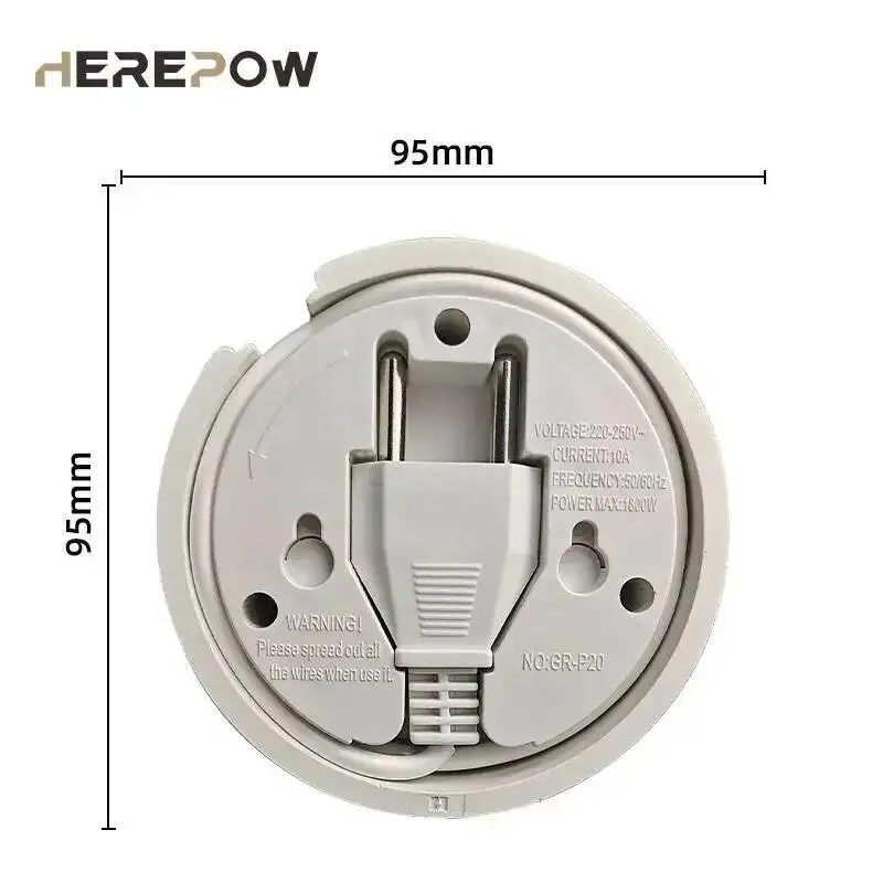 Herepow Dual USB Universal Five Hole Socket EU UK US TH AU Standard Type 10A 220-250V 1800W Popular Multifunctional Plug Board