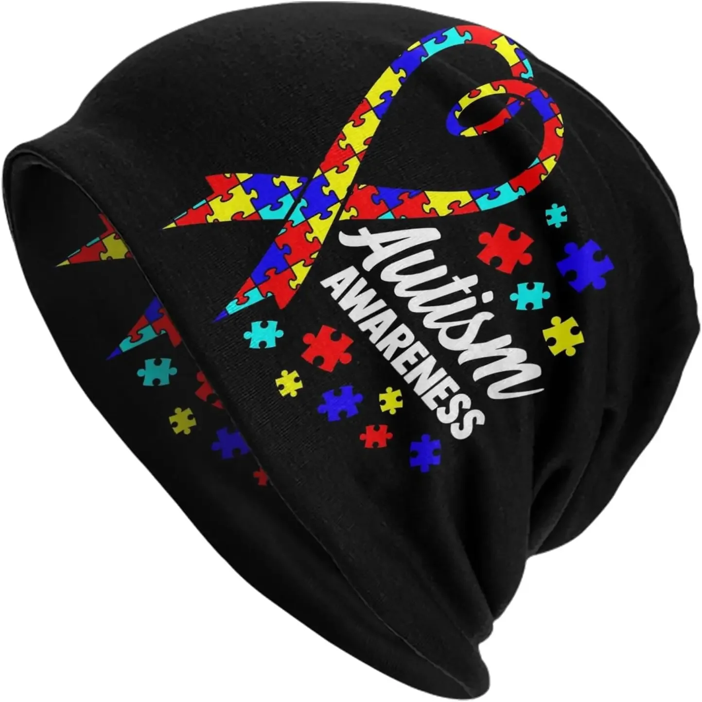 Butterfly Pattern Beanie Chemo Hat Cancer Headwear Knitted Hats Baggy Slouchy Scarf Cap for Adults Women Men