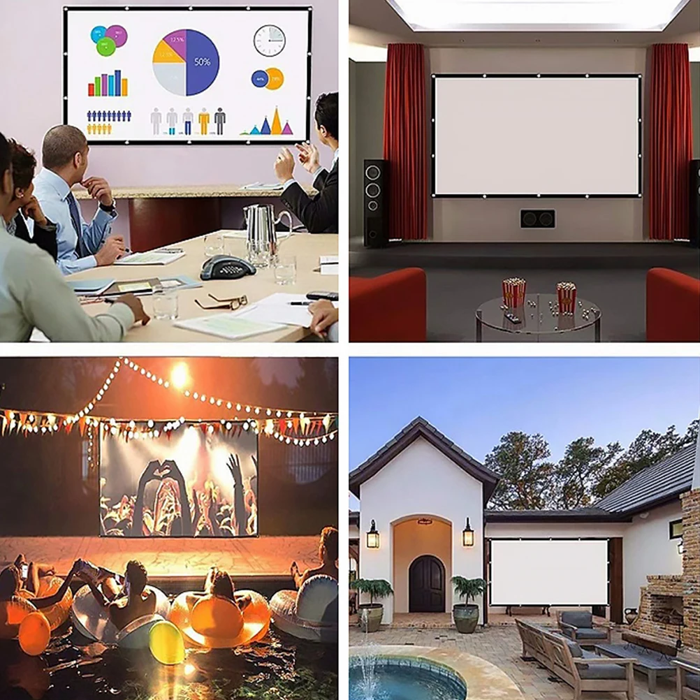 

Anti Crease Projector Screen Portable Projection Outdoor Foldable