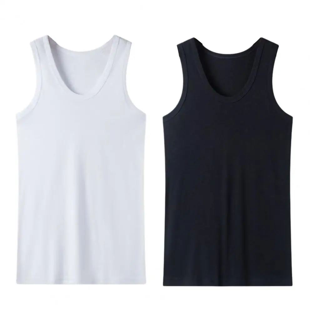 Men Top 2pcs Men’s Athletic Tops Set Breathable Workout Shirts Summer Gym Vests for Outdoor Beach Activities Polyester Top