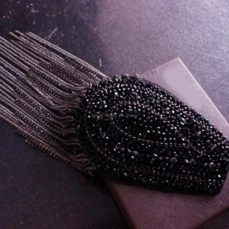 Epaulet Shoulder Pads Tassels Shoulder Pads Vintage Tassel Link Chain Epaulet