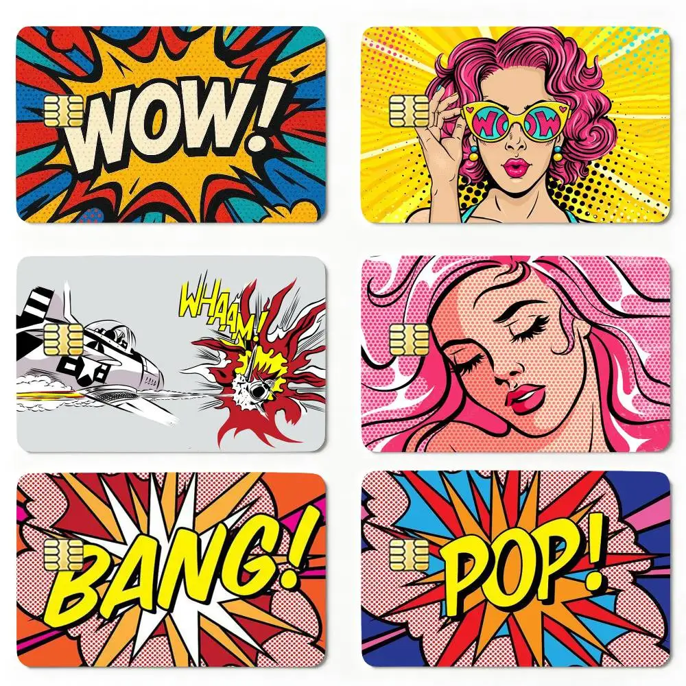 Pop Art Roy Lichtenstein Credit Card Skin Stickers For VISA Bank Bus Metro Access Card Protective Film Cover Sticker