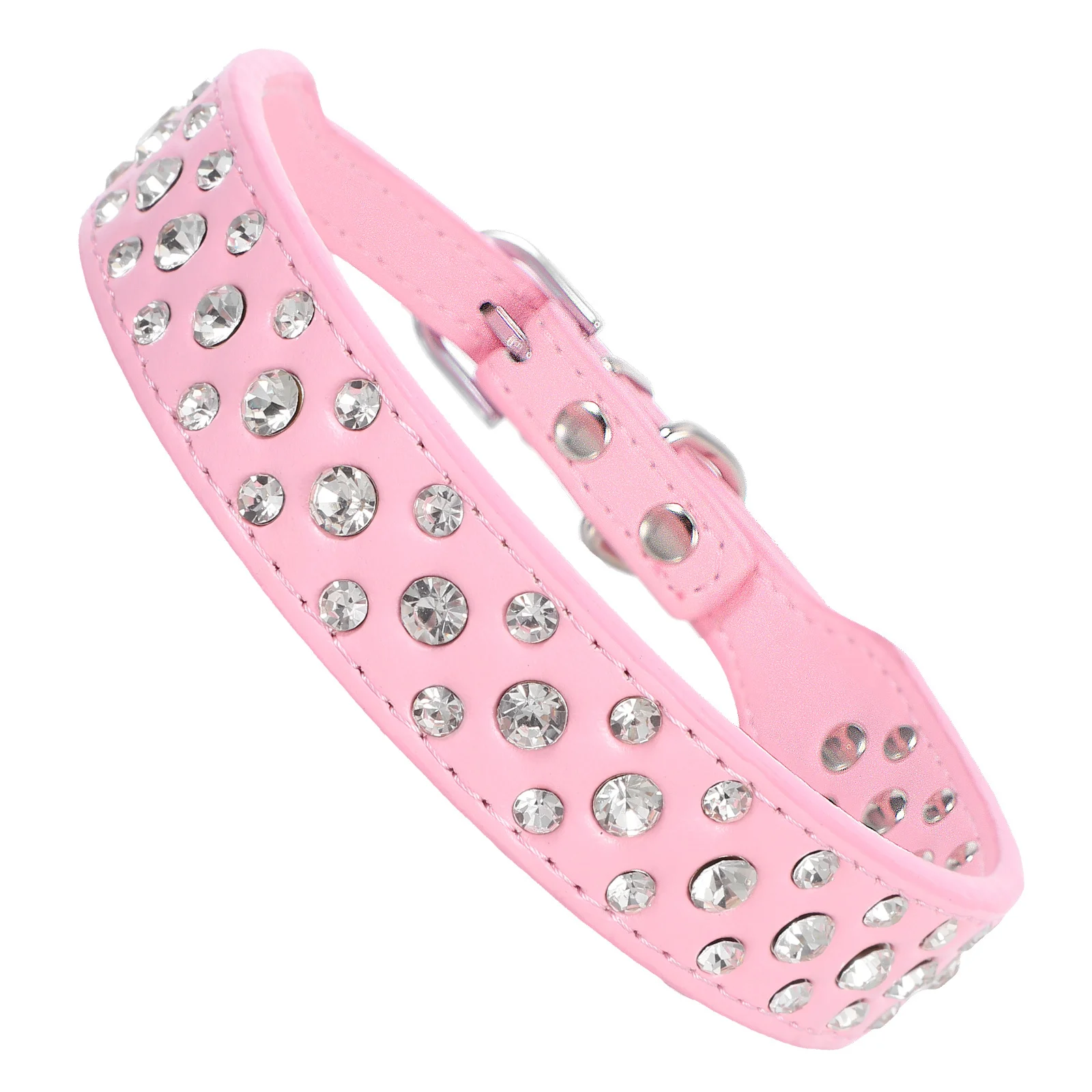 

Adjustable Rhinestone Collar for Small Medium Dogs Crystal Glitter Pet Puppy Necklace Wedding Jewelry Pet Crystal Collar