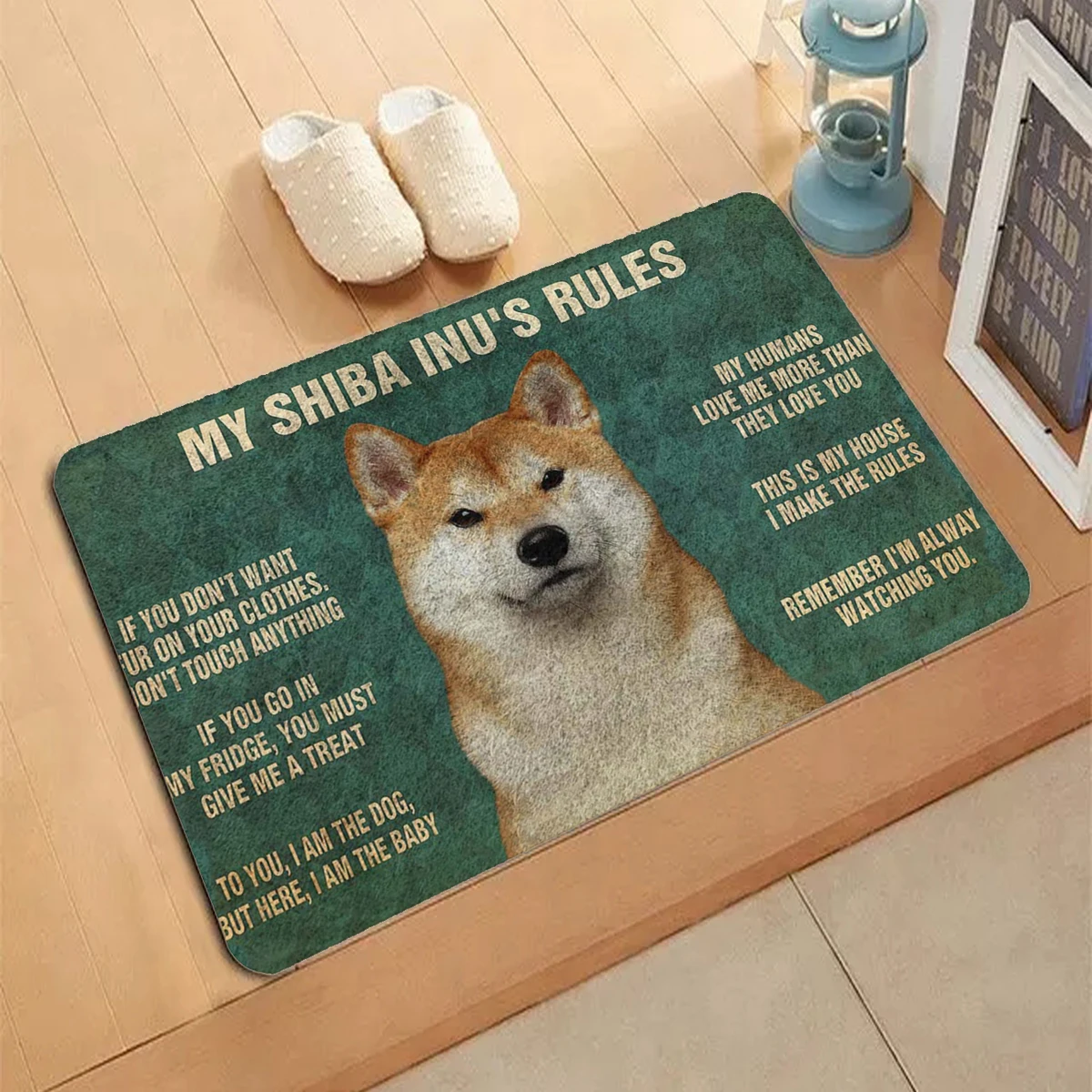 MY Shiba INU'S RULES Pattern Carpet Entrance Doormat Non-slip Living Room Kitchen Bedroom Decor Rug Floor Mats Home Decor