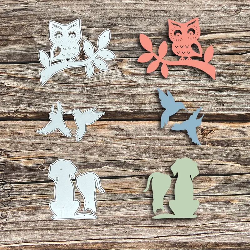 owl metal Die cutting mold knurling dog cat Clipbook and card making bird Decorative Handmade DIY Die Cut