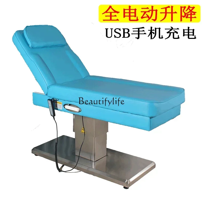 Luxury Electric Massage Couch Lying Hole Ear Cleaning Dental Bed Beauty Salon