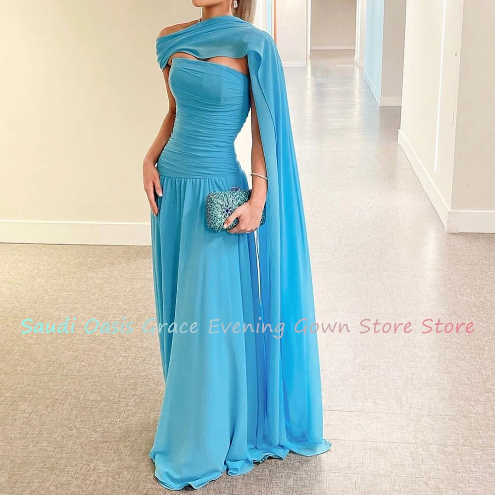 Temperament Ribbons Organza A-Line Evening Dress High Quality Floor Length Strapless فساتين سهره نسائيه فخمة Saudi Arabia 2024 image 4