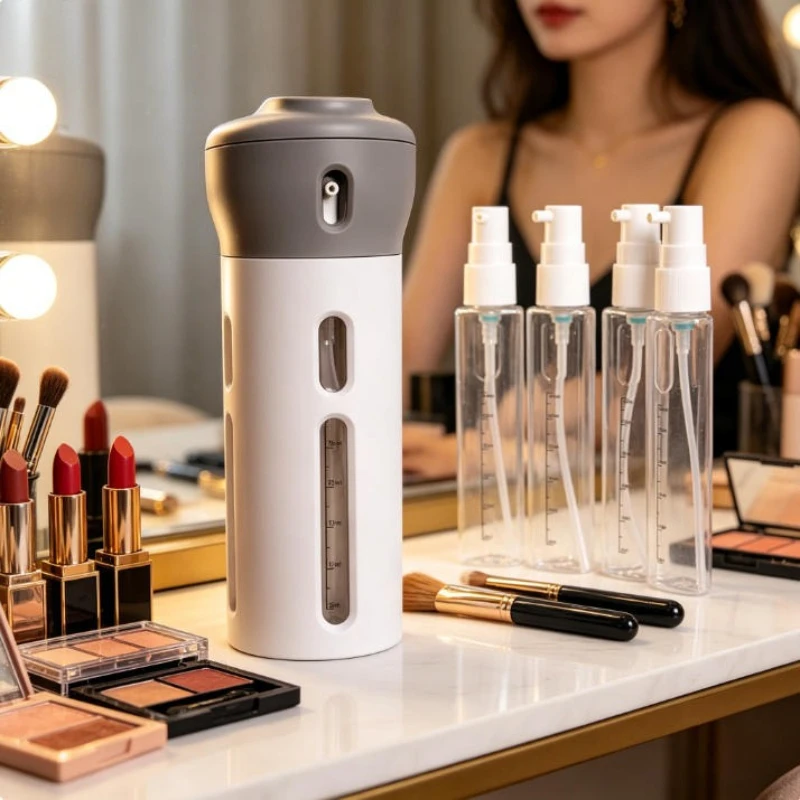 4-in-1 Leakproof Travel Bottle Set Refillable Plastic Containers for Shampoo Conditioner Body Wash Lotion Compact Toiletry Kit