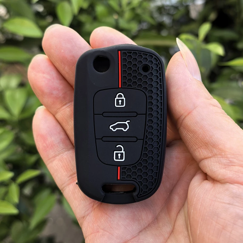 For Hyundai I20 I30 Veloster Ix20 Silicone Key Case Cover for Kia Soul Venga Picanto Rio Sorento Ceed Sportage Accessories Shell - view 3