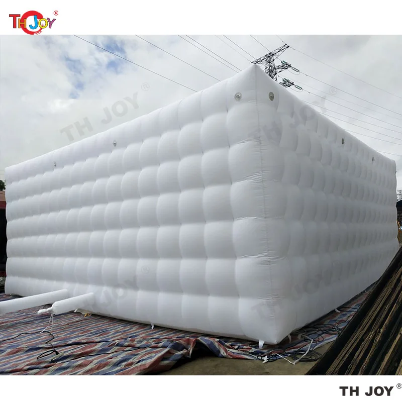 8x6m Large White Inflatable Night Club Disco Cube Party Tent Cube Wedding Tent Square Gazebo Event Shelter Portable Pavilion