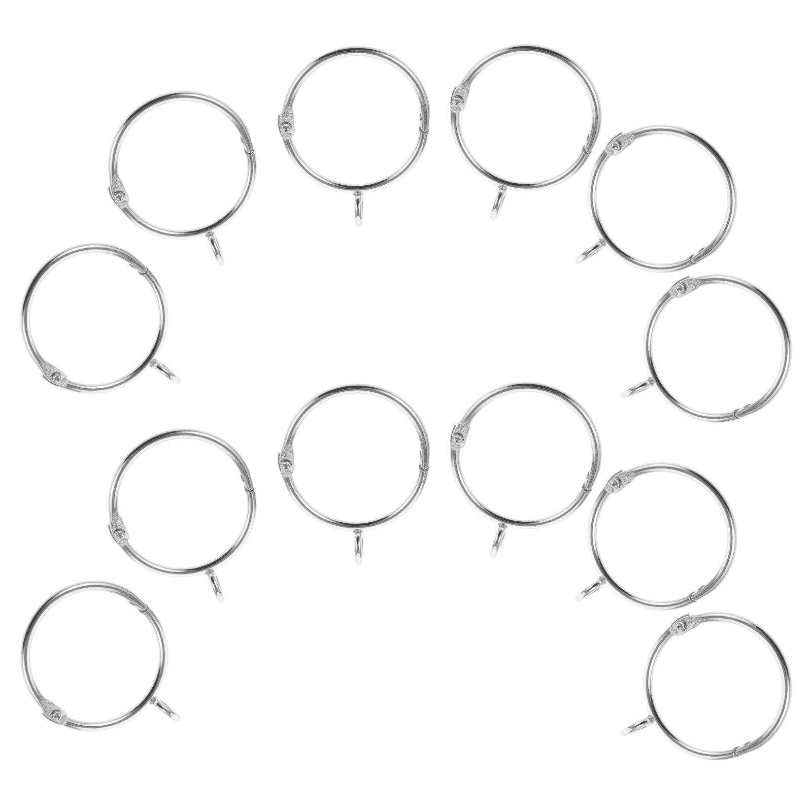 20Pcs Curtain Rings for Drapes Heavy Duty Stainless Steel Shower Curtain Eyelet Rings Silent Operation Easy Install Home Use